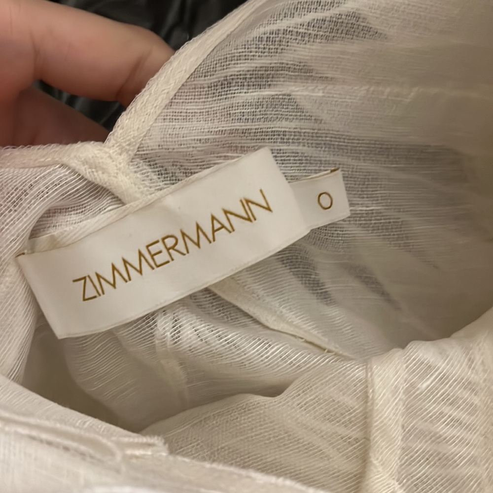 Zimmerman White Rhythmic Fluted Gown - Picture 8 of 9